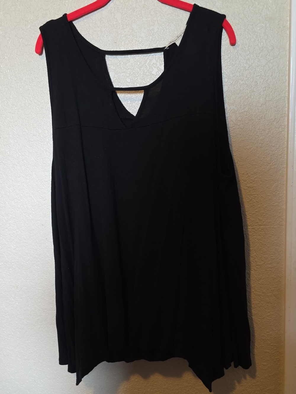 American Rag Black Sleeveless Tank with Front Keyhole